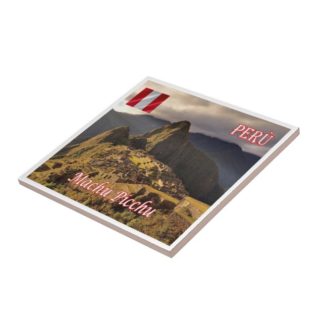 zPE025 MACHU PICCHU, Cozco, Peru, Ceramic Tile (Side)