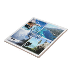 zPF003 TAHITI, French Polynesia, Oceania, Ceramic Tile