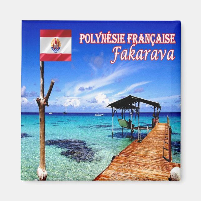 zPF011  FAKARAVA, French Polynesia,Oceania, Fridge Magnet (Front)