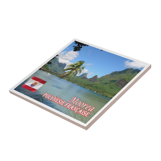 zPF013 COOK BAY, MOOREA, French Polynesia, Ceramic Tile (Side)