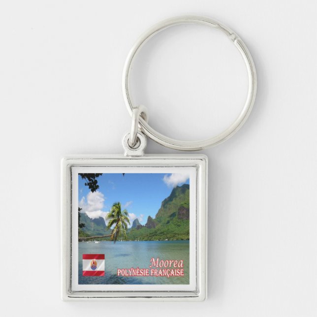 zPF013 COOK BAY, MOOREA, French Polynesia, Keychain (Front)