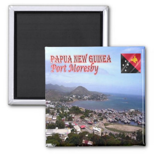 zPG06 MORESBY Papua New Guinea Oceania Fridge Magnet