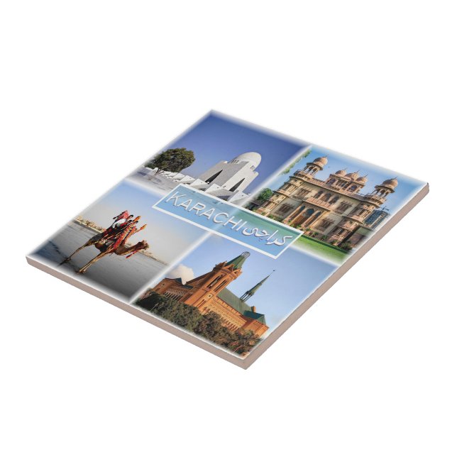 zPK004 KARACHI, MAZAR , QUAID, Pakistan, Ceramic Tile (Side)
