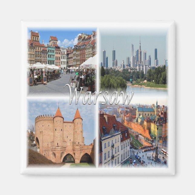 zPL006 WARSAW WARSZAWA, Poland, Europe, Fridge Magnet (Front)