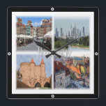 zPL006 WARSAW WARSZAWA, Poland, Europe, Square Wall Clock<br><div class="desc">Here you will find the souvenir of your vacation. This category contains Square Wall Clock of many locations in Poland, Warsaw. (zPL006 WARSAW WARSZAWA, Poland, Europe, Square Wall Clock). Amaze friends and relatives with the unique souvenirs from your great trip. Try us. #LeoPepeDesign - old town market square, europe republic...</div>