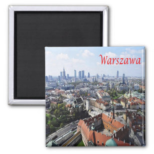 zPL011 WARSAW panorama, Poland, Europe, Fridge Magnet