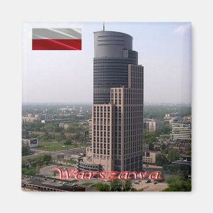 zPL012 WARSAW Trade Tower, Poland, Europe, Fridge Magnet