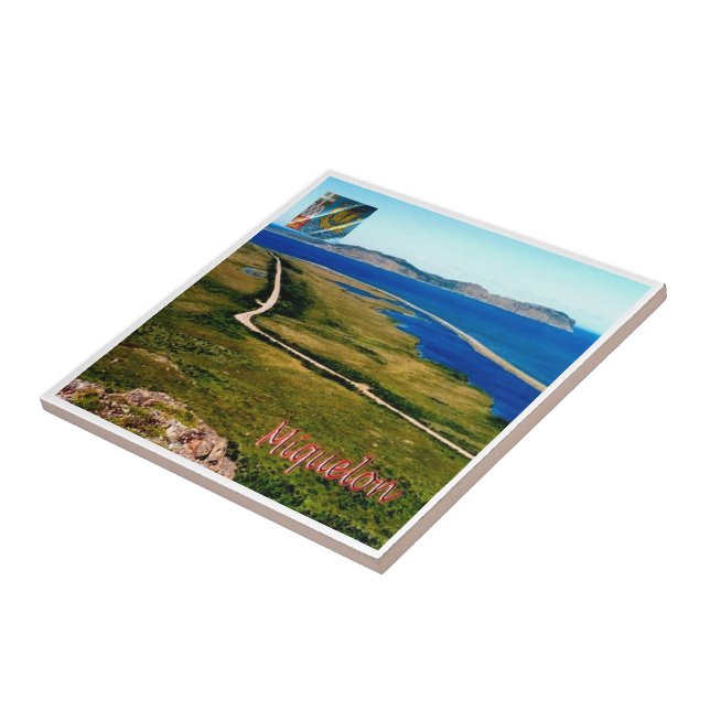 zPM004 MIQUELON, Landscape, America, Ceramic Tile (Side)