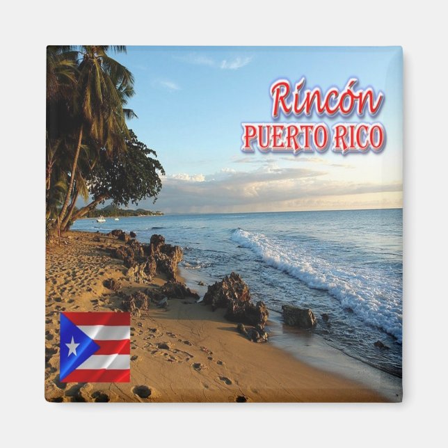 zPR013 RINCON, Puerto Rico, America, Fridge Magnet (Front)