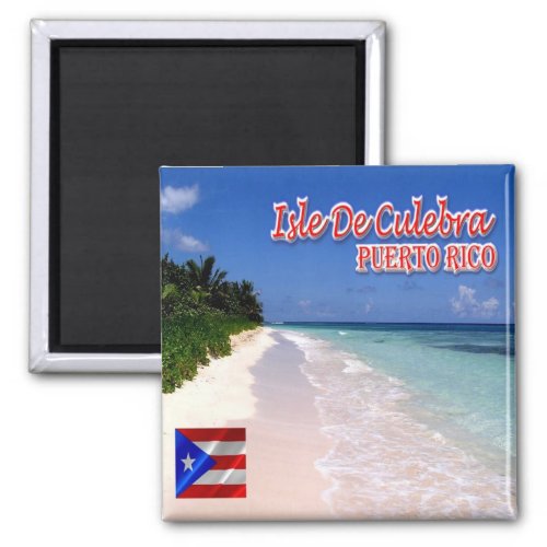 zPR014 PUERTO RICO Flamenco Beach Fridge Magnet