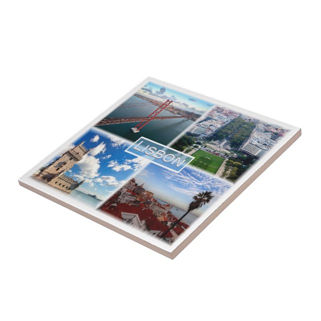 zPT004 LISBON, 25 de Abril Bridge, Ceramic Tile (Side)