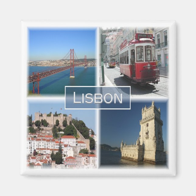 zPT007 LISBON, Portugal, Europe, Fridge Magnet (Front)