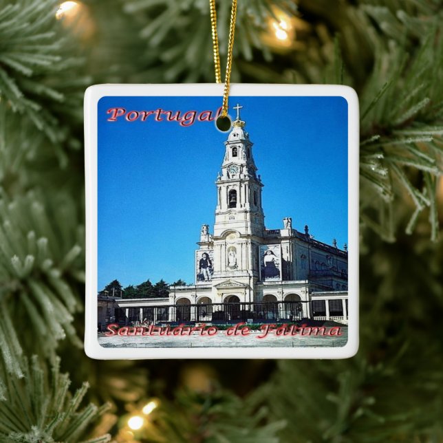 zPT011 SANCTUARY OF FATIMA, Portugal, Ceramic Ornament (Tree)