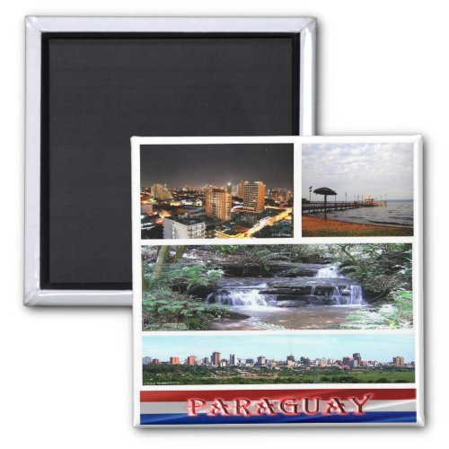 zPY003 PARAGUAY Mosaic America Fridge Magnet