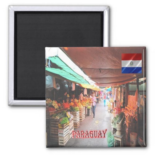 zPY005 PARAGUAY Market America Fridge Magnet