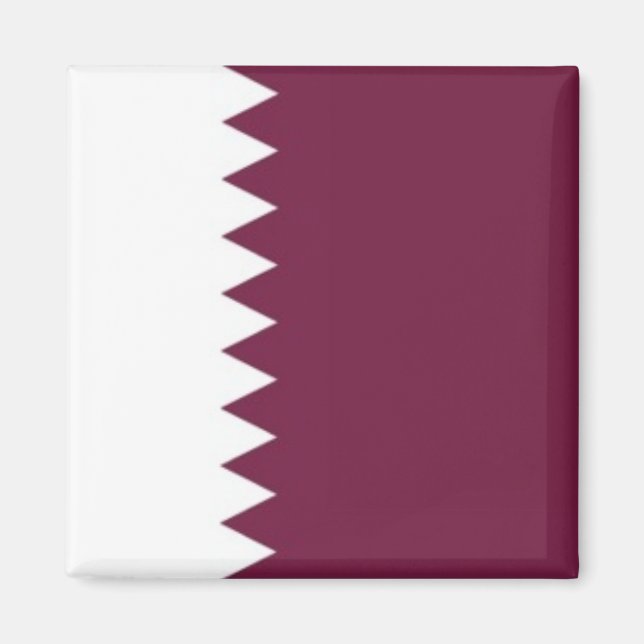 zQA001 Qatari FLAG Qatar, Fridge Magnet (Front)