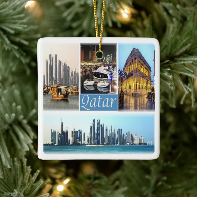 zQA003 mosaic of QATAR, Asia, Ceramic Ornament (Tree)