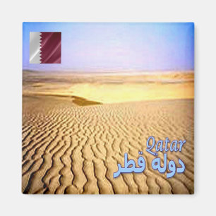 zQA008 desert in QATAR, Asia, Fridge Magnet