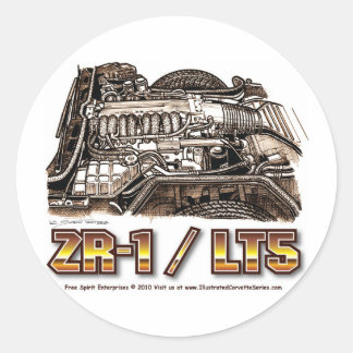 ZR1/LT5 320 Corvette Engine Classic Round Sticker