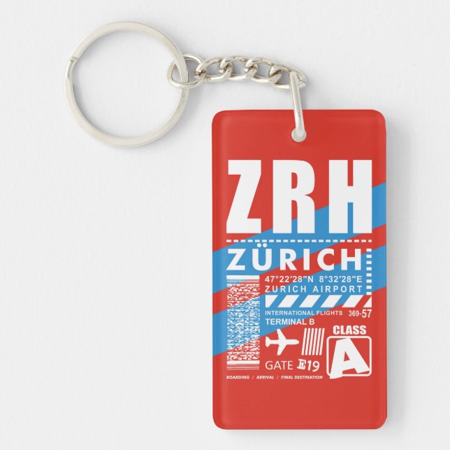 ZRH Zurich Airport Keychain (Front)