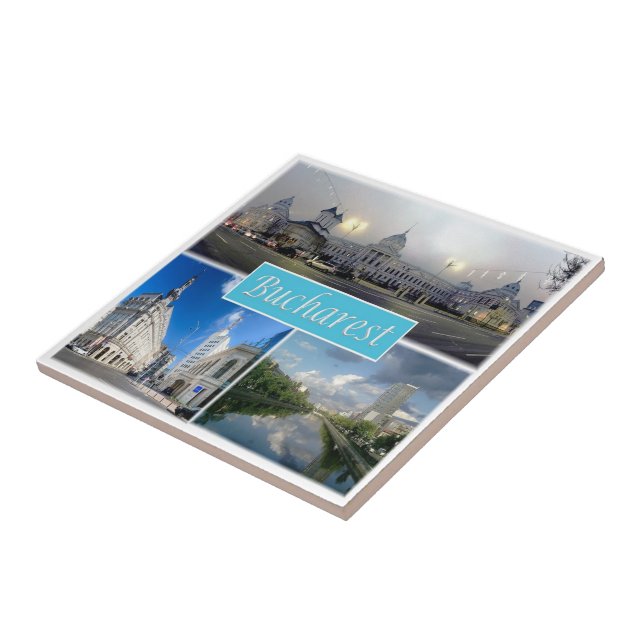 zRO004 BUCHAREST, Romania, Ceramic Tile (Side)
