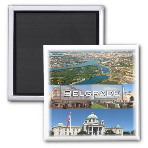 zRS005 BELGRADE Serbia Europe Fridge Magnet