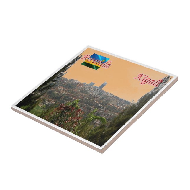 zRW004 KIGALI, Downtown, Rwanda, Africa, Ceramic Tile (Side)