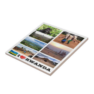 zRW011 RWANDA I Love, Mosaic, Africa, Ceramic Tile
