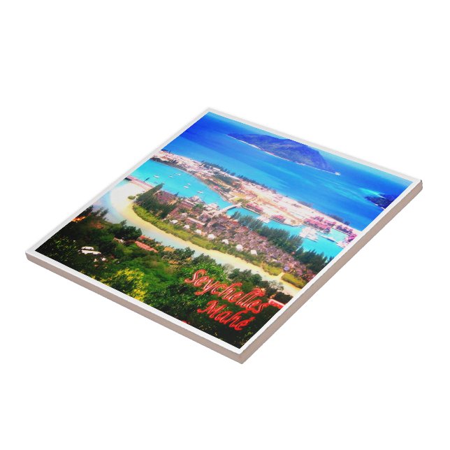 zSC008 MAHE', Seychelles, Africa,  Ceramic Tile (Side)