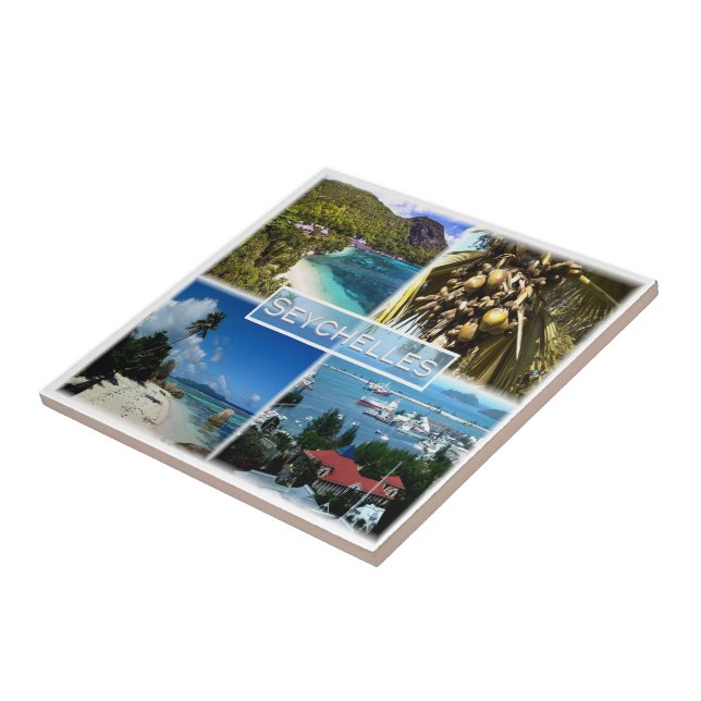 ZSC025 SEYCHELLES, Mosaic, Africa, Ceramic Tile (Side)