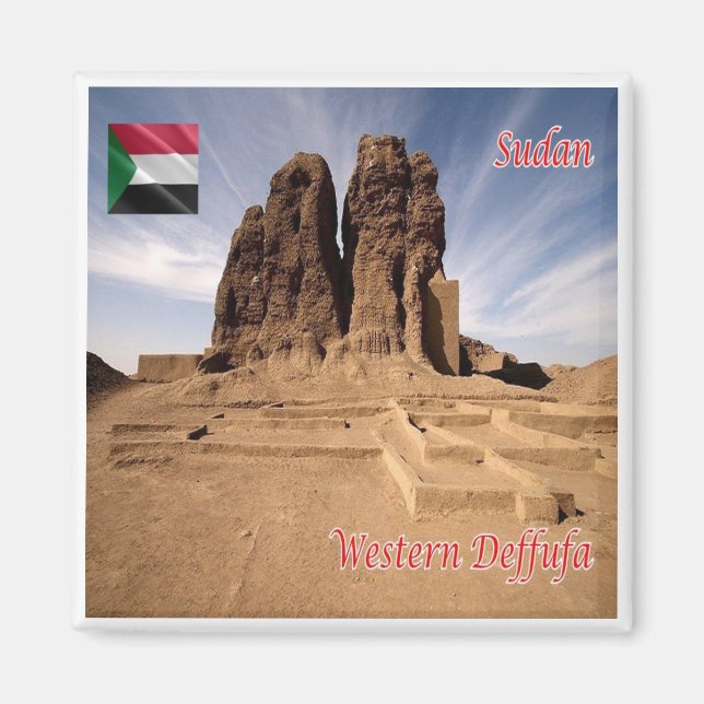 zSD003 SUDAN, Western Deffufa, Africa, Fridge Magnet (Front)