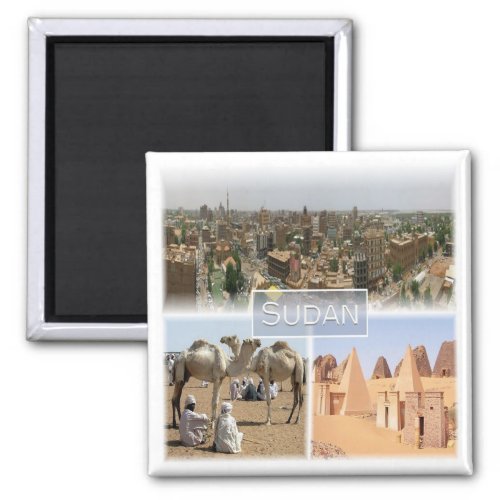 zSD008 KHARTOUM Mosaic Sudan Africa Fridge Magnet