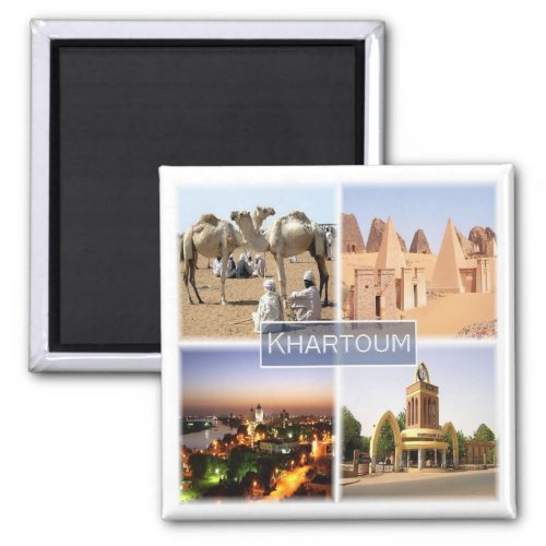 zSD009 KHARTOUM Sudan Mosaic Africa Fridge Magnet