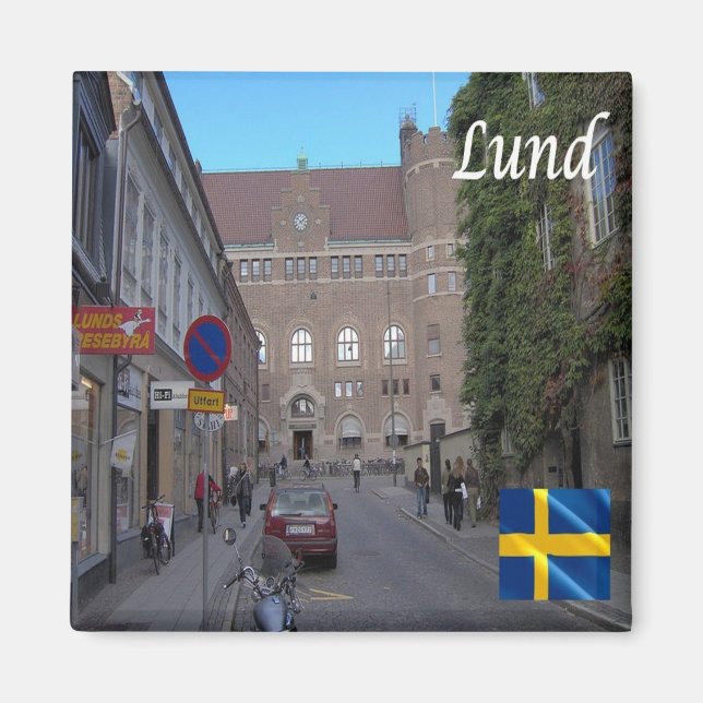zSE012 LUND, Sweden, Europe, Fridge Magnet (Front)