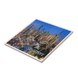 zSG006 SINGAPORE panorama LION CITY, Asia, Ceramic Tile
