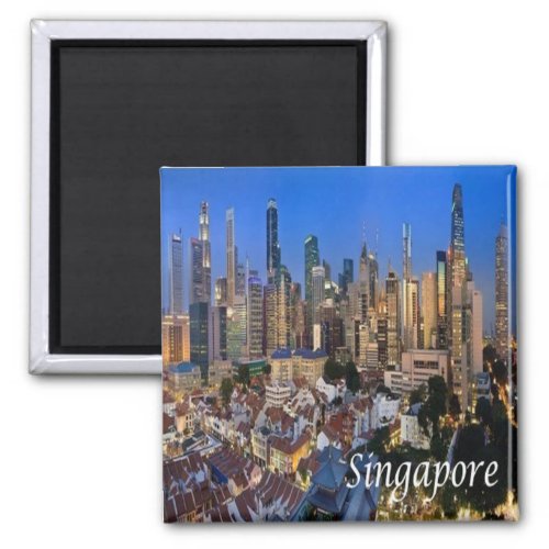 zSG006 SINGAPORE panorama LION CITY Asia Fridge Magnet