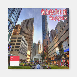 zSG012 SINGAPORE Raffles Place LION CITY, Fridge Magnet