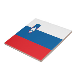 zSI001 SLOVENIAN FLAG SLOVENIA, Ceramic Tile