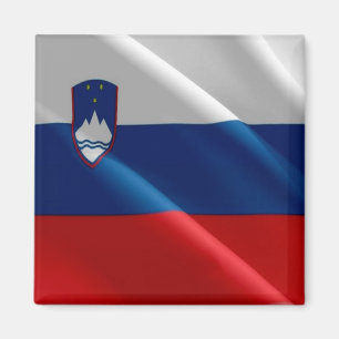 zSI002 SLOVENIAN waving FLAG SLOVENIA, Fridge Magnet