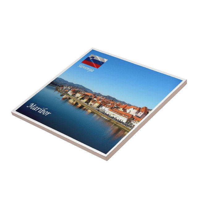 zSI013 DRAVA IN MARIBOR, Slovenia, Europe, Ceramic Tile (Side)