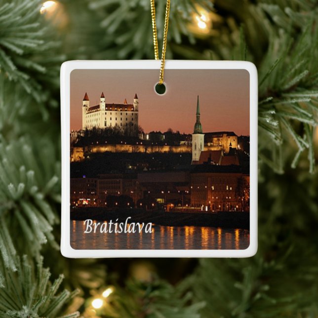 zSK005 BRATISLAVA, Slovakia, Europe, Ceramic Ornament (Tree)