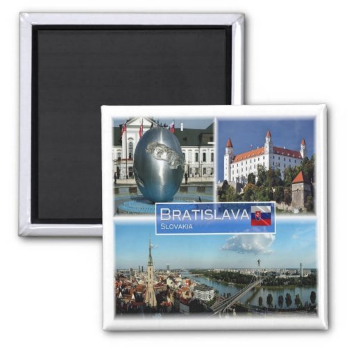 zSK013 BRATISLAVA Slovakia Europe Fridge Magnet