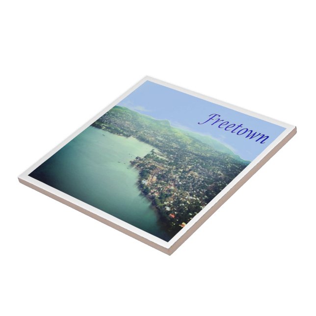 zSL004  FREETOWN, Panorama, Sierra Leone, Ceramic Tile (Side)