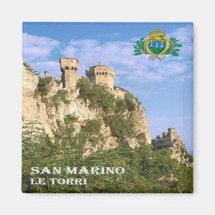 zSM006 THE TWO TOWERS, San Marino, Europe, Fridge Magnet