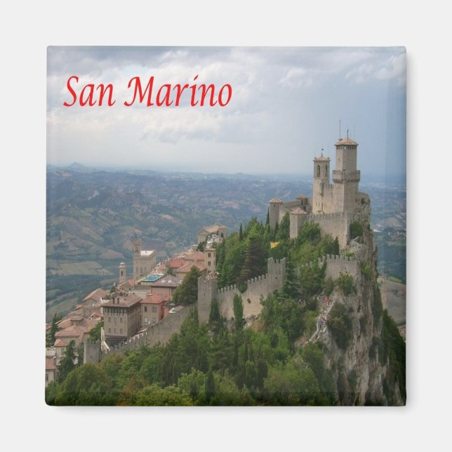 zSM007 MONTE TITANO panorama, San Marino, Fridge Magnet (Front)
