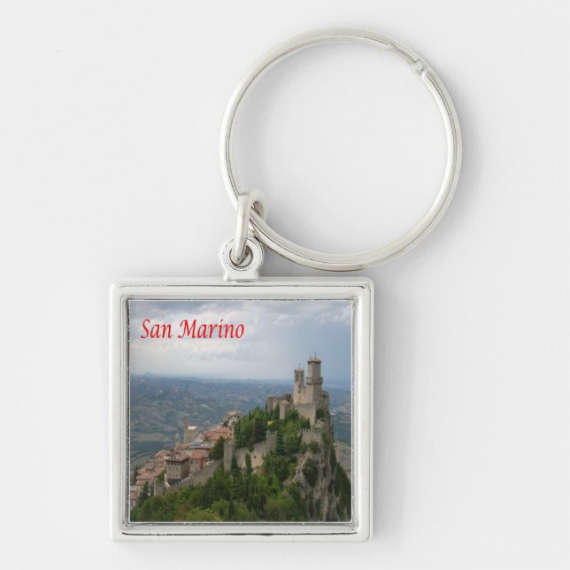 zSM007 MONTE TITANO panorama, San Marino, Keychain (Front)
