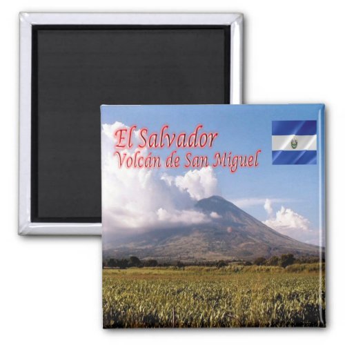 zSV008 EL SALVADOR Volcano San Miguel Fridge Magnet