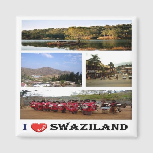 zSZ008 SWAZILAND I Love Mosaic Africa Fridge Magnet