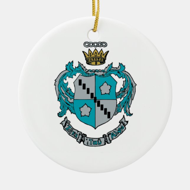 ZTA Crest Color Ceramic Ornament (Front)