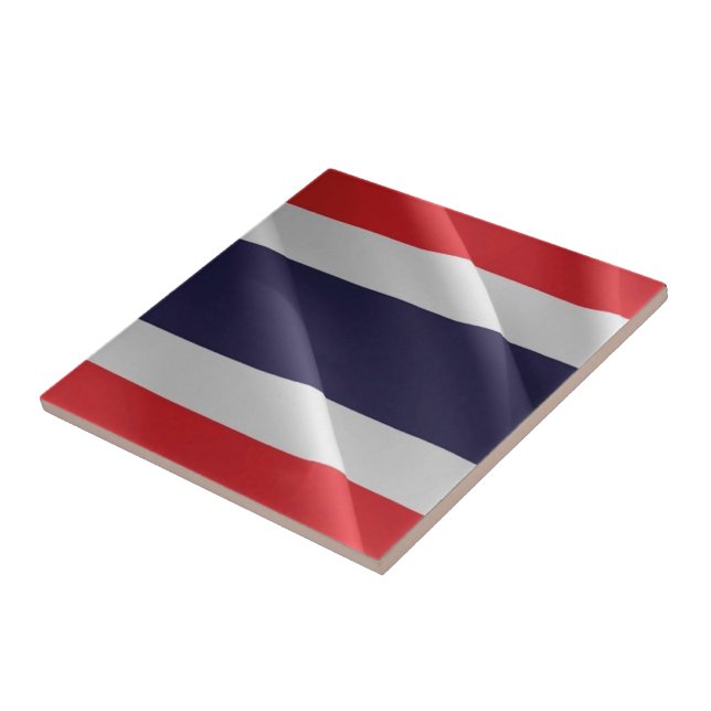zTH002 waving FLAG Thailand,  Ceramic Tile (Side)